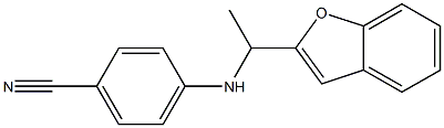 4-{[1-(1-benzofuran-2-yl)ethyl]amino}benzonitrile,,结构式