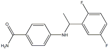 4-{[1-(2,5-difluorophenyl)ethyl]amino}benzamide,,结构式