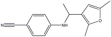 4-{[1-(2,5-dimethylfuran-3-yl)ethyl]amino}benzonitrile,,结构式