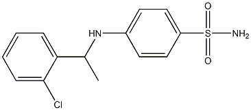 4-{[1-(2-chlorophenyl)ethyl]amino}benzene-1-sulfonamide,,结构式