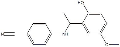 4-{[1-(2-hydroxy-5-methoxyphenyl)ethyl]amino}benzonitrile 化学構造式