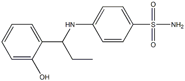 4-{[1-(2-hydroxyphenyl)propyl]amino}benzene-1-sulfonamide,,结构式
