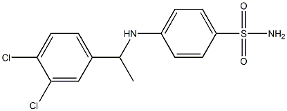 4-{[1-(3,4-dichlorophenyl)ethyl]amino}benzene-1-sulfonamide 化学構造式