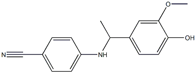 4-{[1-(4-hydroxy-3-methoxyphenyl)ethyl]amino}benzonitrile,,结构式