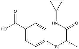 4-{[1-(cyclopropylcarbamoyl)ethyl]sulfanyl}benzoic acid Struktur