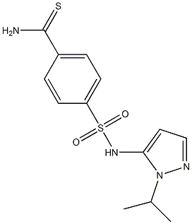 4-{[1-(propan-2-yl)-1H-pyrazol-5-yl]sulfamoyl}benzene-1-carbothioamide Structure