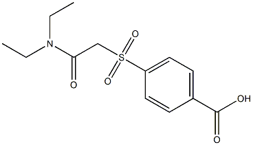 4-{[2-(diethylamino)-2-oxoethyl]sulfonyl}benzoic acid,,结构式