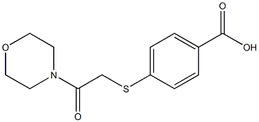 4-{[2-(morpholin-4-yl)-2-oxoethyl]sulfanyl}benzoic acid 结构式