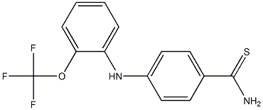 4-{[2-(trifluoromethoxy)phenyl]amino}benzene-1-carbothioamide 结构式