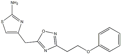 4-{[3-(2-phenoxyethyl)-1,2,4-oxadiazol-5-yl]methyl}-1,3-thiazol-2-amine|