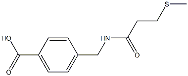 4-{[3-(methylsulfanyl)propanamido]methyl}benzoic acid Structure