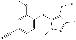  4-{[4-(hydroxymethyl)-1,3-dimethyl-1H-pyrazol-5-yl]oxy}-3-methoxybenzonitrile