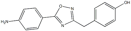 4-{[5-(4-aminophenyl)-1,2,4-oxadiazol-3-yl]methyl}phenol Structure