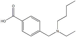 4-{[butyl(ethyl)amino]methyl}benzoic acid,,结构式