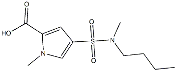 4-{[butyl(methyl)amino]sulfonyl}-1-methyl-1H-pyrrole-2-carboxylic acid Structure