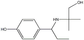 4-{1-[(1-hydroxy-2-methylpropan-2-yl)amino]propyl}phenol Struktur