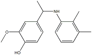 4-{1-[(2,3-dimethylphenyl)amino]ethyl}-2-methoxyphenol 结构式