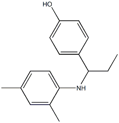 4-{1-[(2,4-dimethylphenyl)amino]propyl}phenol Structure