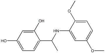 4-{1-[(2,5-dimethoxyphenyl)amino]ethyl}benzene-1,3-diol 结构式