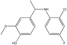 4-{1-[(2-chloro-4-fluorophenyl)amino]ethyl}-2-methoxyphenol Structure