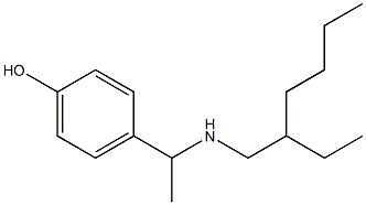 4-{1-[(2-ethylhexyl)amino]ethyl}phenol,,结构式