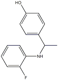 4-{1-[(2-fluorophenyl)amino]ethyl}phenol Structure