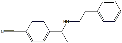 4-{1-[(2-phenylethyl)amino]ethyl}benzonitrile 化学構造式