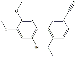 4-{1-[(3,4-dimethoxyphenyl)amino]ethyl}benzonitrile Structure