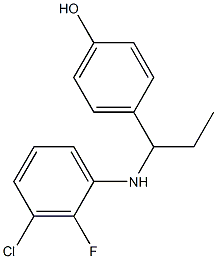 4-{1-[(3-chloro-2-fluorophenyl)amino]propyl}phenol Structure
