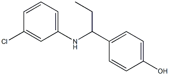 4-{1-[(3-chlorophenyl)amino]propyl}phenol|