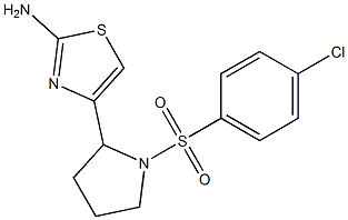 4-{1-[(4-chlorophenyl)sulfonyl]pyrrolidin-2-yl}-1,3-thiazol-2-amine