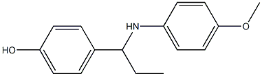 4-{1-[(4-methoxyphenyl)amino]propyl}phenol Structure