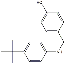 4-{1-[(4-tert-butylphenyl)amino]ethyl}phenol Struktur