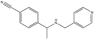 4-{1-[(pyridin-4-ylmethyl)amino]ethyl}benzonitrile 结构式