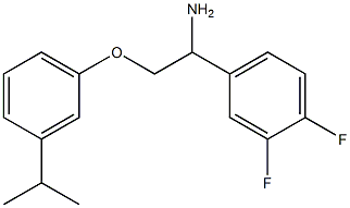 4-{1-amino-2-[3-(propan-2-yl)phenoxy]ethyl}-1,2-difluorobenzene Structure