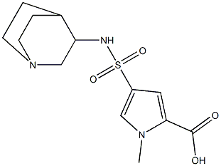 4-{1-azabicyclo[2.2.2]octan-3-ylsulfamoyl}-1-methyl-1H-pyrrole-2-carboxylic acid,,结构式