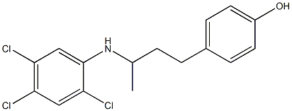 4-{3-[(2,4,5-trichlorophenyl)amino]butyl}phenol Structure