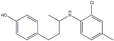 4-{3-[(2-chloro-4-methylphenyl)amino]butyl}phenol Structure