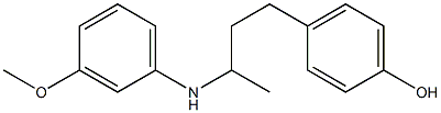 4-{3-[(3-methoxyphenyl)amino]butyl}phenol,,结构式