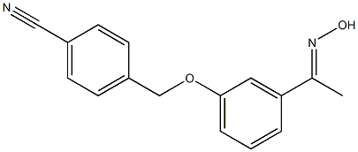 4-{3-[1-(hydroxyimino)ethyl]phenoxymethyl}benzonitrile Struktur