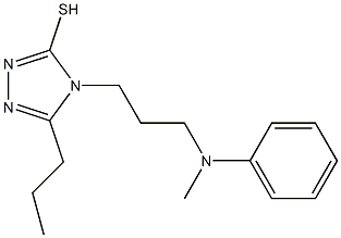 4-{3-[methyl(phenyl)amino]propyl}-5-propyl-4H-1,2,4-triazole-3-thiol,,结构式