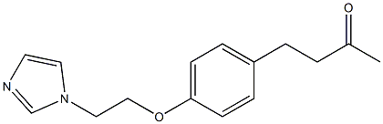4-{4-[2-(1H-imidazol-1-yl)ethoxy]phenyl}butan-2-one 化学構造式