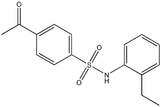 4-acetyl-N-(2-ethylphenyl)benzene-1-sulfonamide Struktur