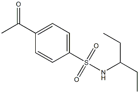 4-acetyl-N-(pentan-3-yl)benzene-1-sulfonamide Structure