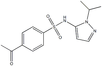 4-acetyl-N-[1-(propan-2-yl)-1H-pyrazol-5-yl]benzene-1-sulfonamide Structure