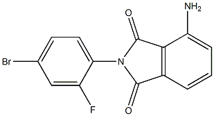 4-amino-2-(4-bromo-2-fluorophenyl)-2,3-dihydro-1H-isoindole-1,3-dione 化学構造式