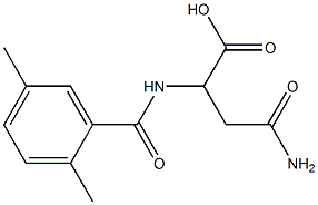 4-amino-2-[(2,5-dimethylbenzoyl)amino]-4-oxobutanoic acid Struktur