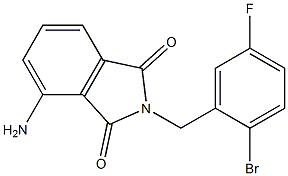 4-amino-2-[(2-bromo-5-fluorophenyl)methyl]-2,3-dihydro-1H-isoindole-1,3-dione 结构式