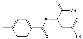 4-amino-2-[(4-fluorobenzoyl)amino]-4-oxobutanoic acid,,结构式