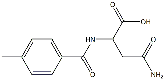 4-amino-2-[(4-methylbenzoyl)amino]-4-oxobutanoic acid,,结构式